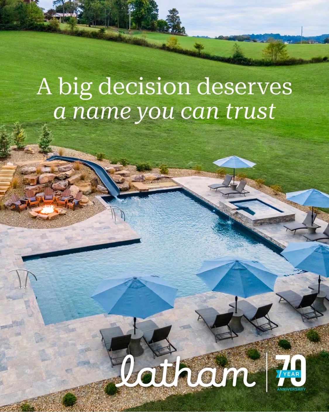 Fiberglass pool installed by Precision Pools in Louisiana