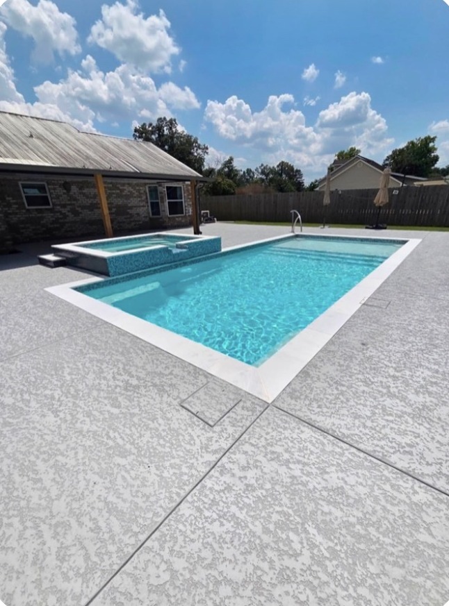 Fiberglass pool installed in Gonzales, LA by Precision Pools & Outdoors