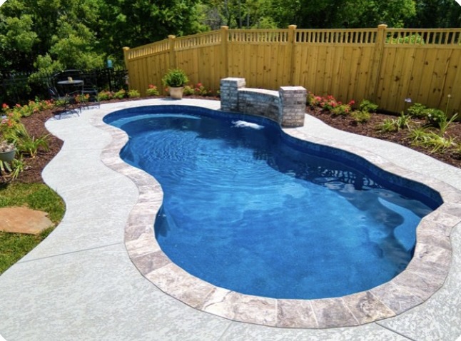 Fiberglass pool installed in Prairieville, LA by Precision Pools & Outdoors